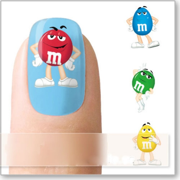 M&M Candy Character- Nail Art Decal -k157 - Picture 2 of 4